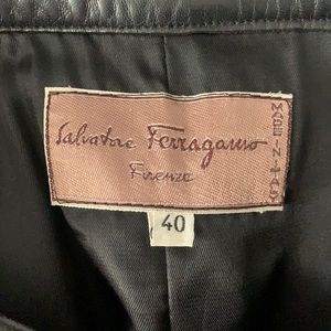 Salvatore Ferragamo genuine leather skirt